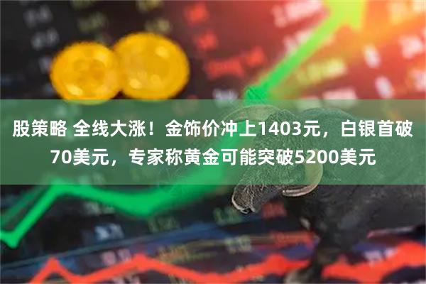 股策略 全线大涨！金饰价冲上1403元，白银首破70美元，专家称黄金可能突破5200美元