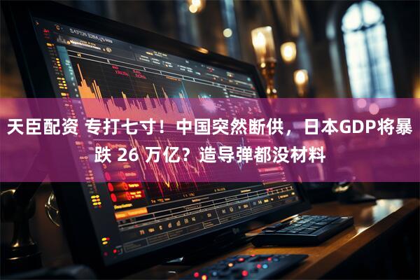 天臣配资 专打七寸！中国突然断供，日本GDP将暴跌 26 万亿？造导弹都没材料